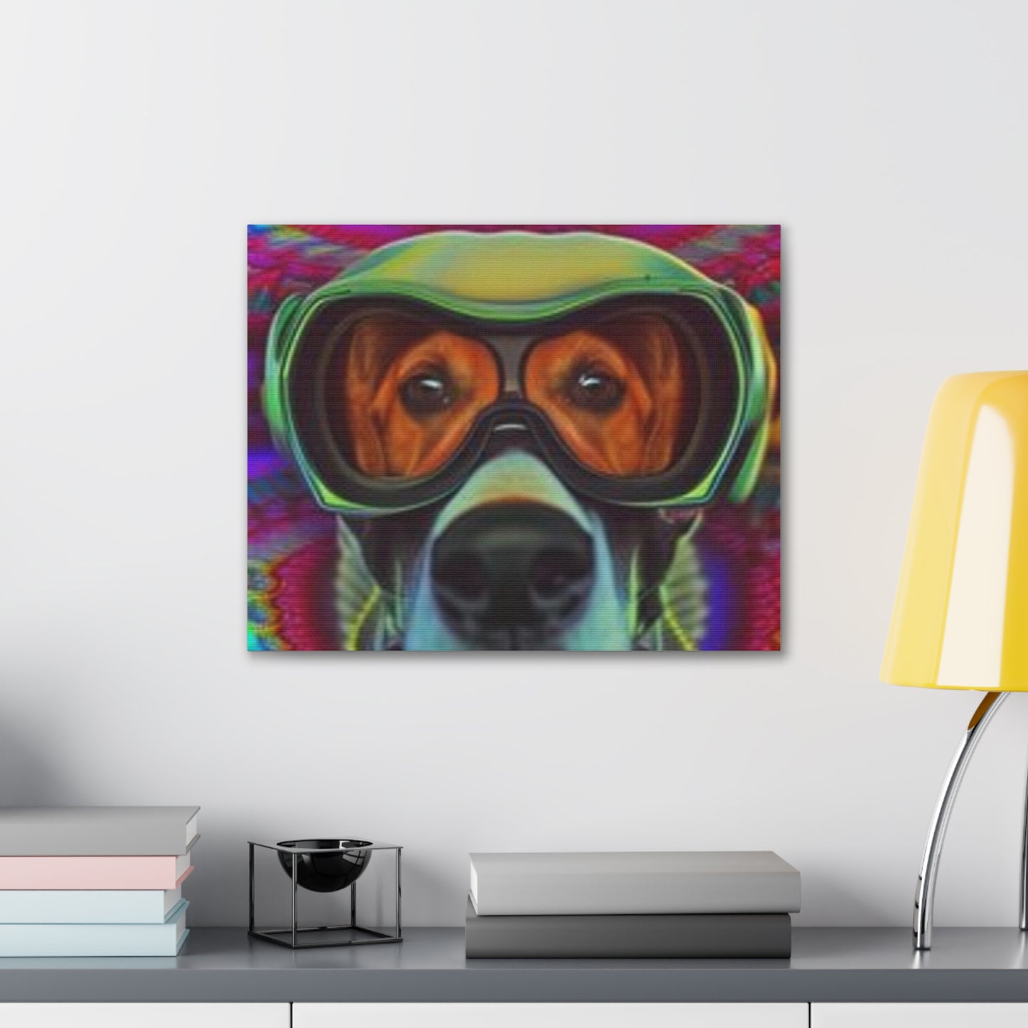 Canvas Wraps - Colorful Dog with Goggles