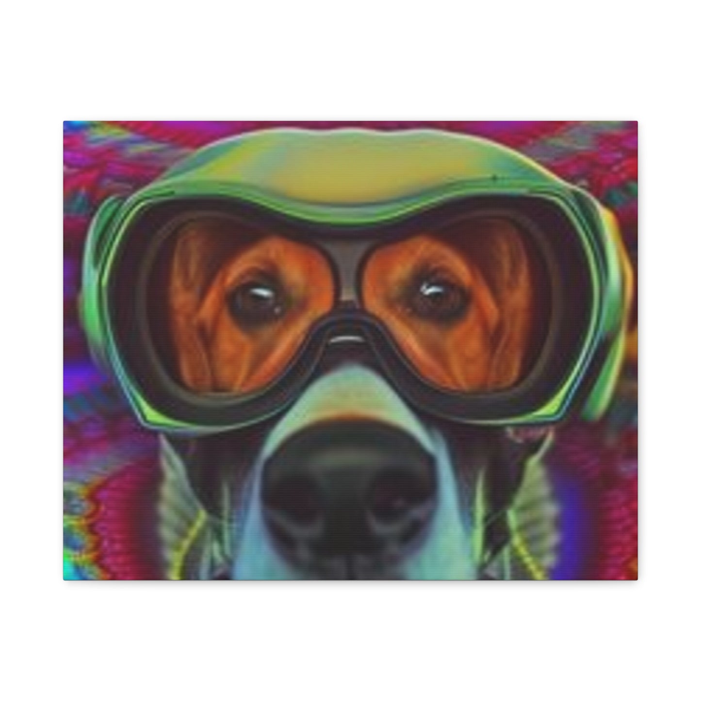 Canvas Wraps - Colorful Dog with Goggles