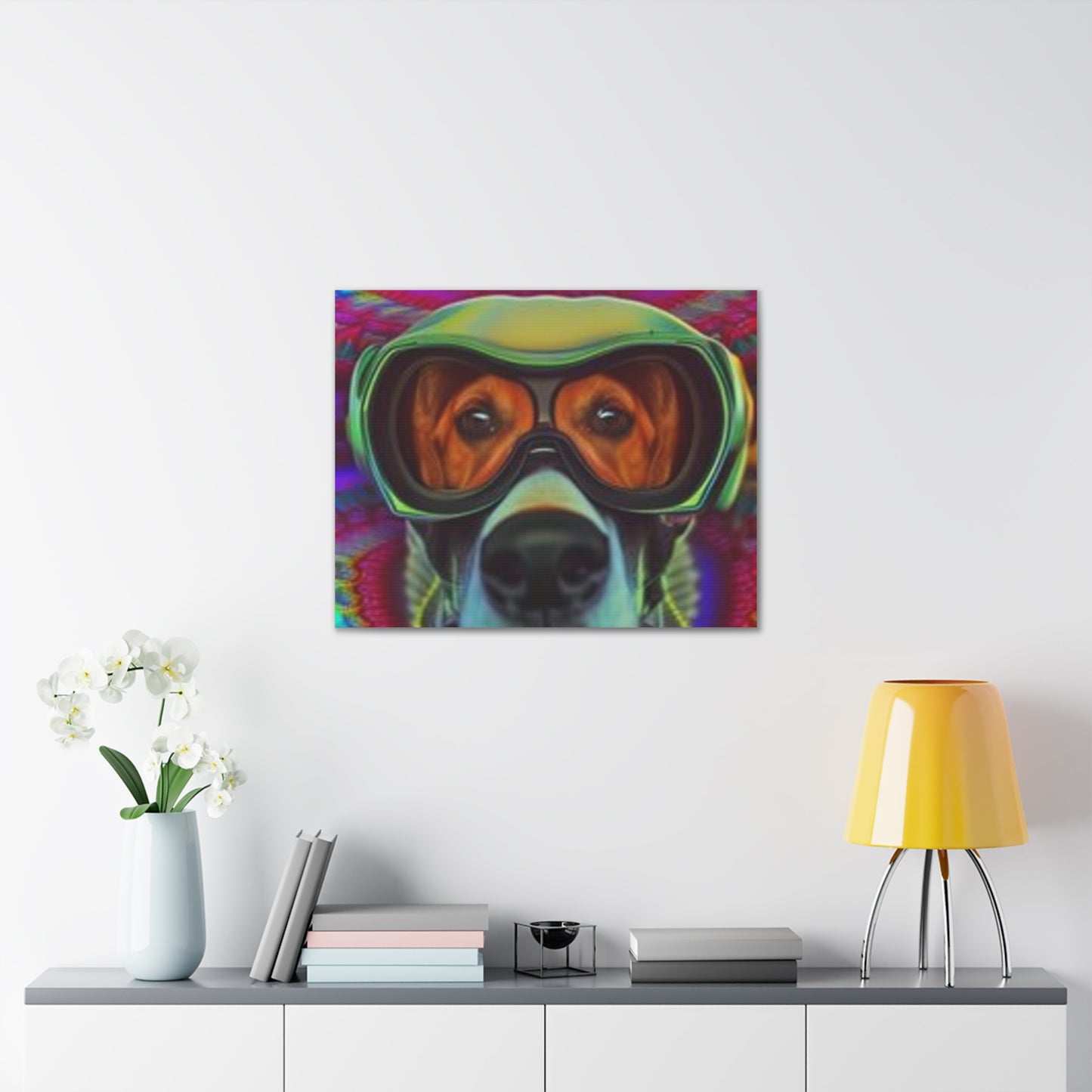 Canvas Wraps - Colorful Dog with Goggles