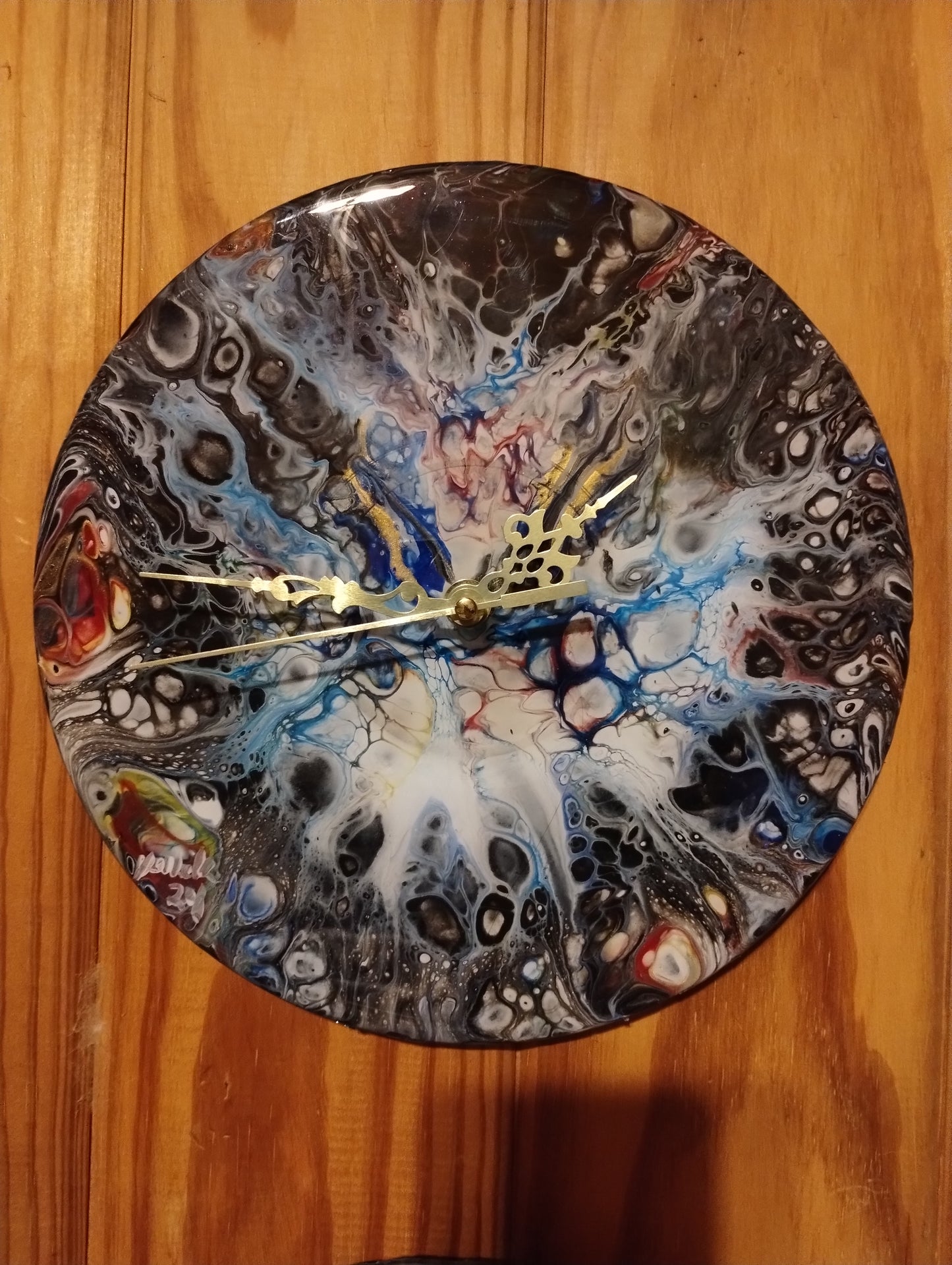 Unique EP Album Painted Clock "The Flip Side"